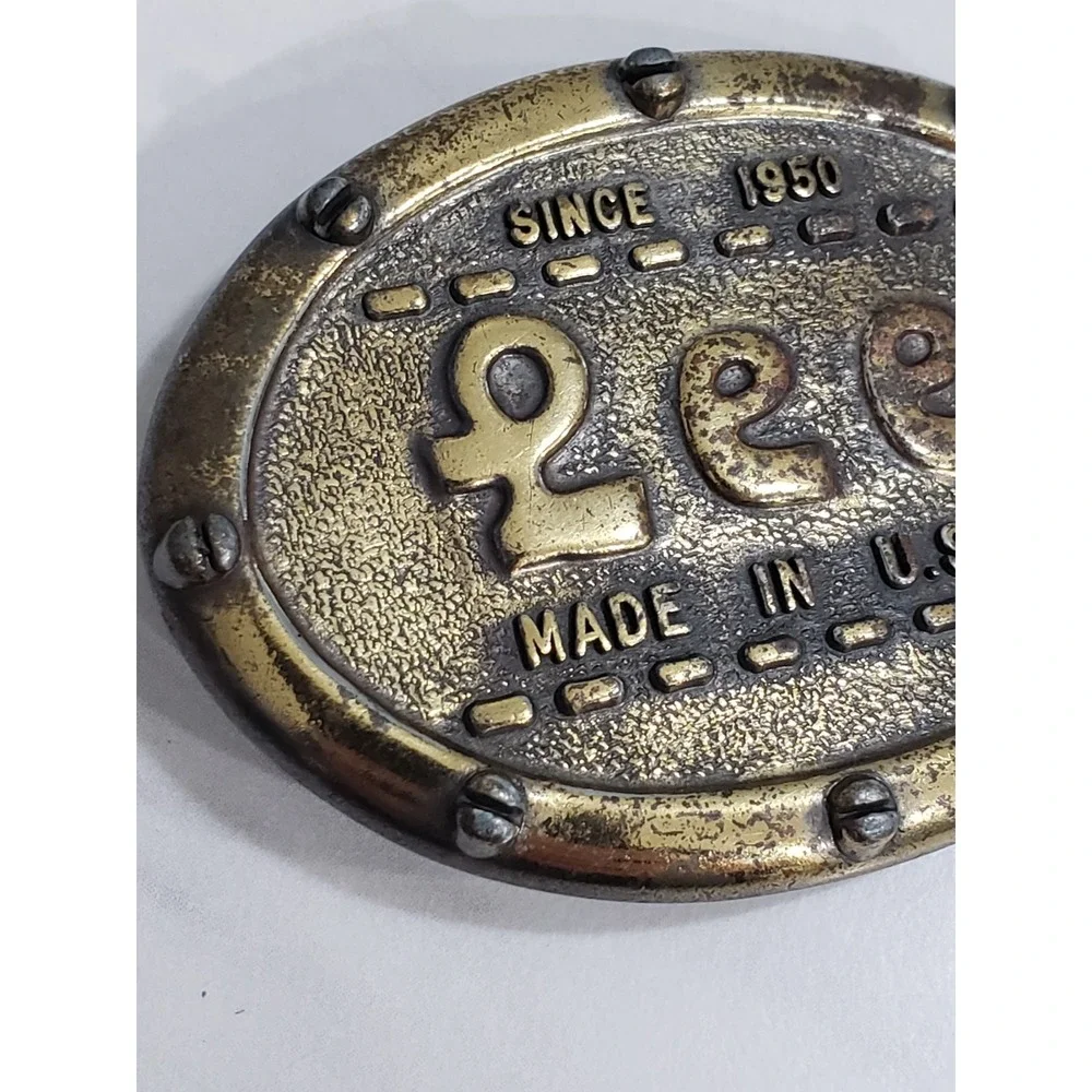LEE SINCE‎ 1950 MADE IN U.S.A. belt Buckle Lee N.Y.C. USA Vintage brass oval